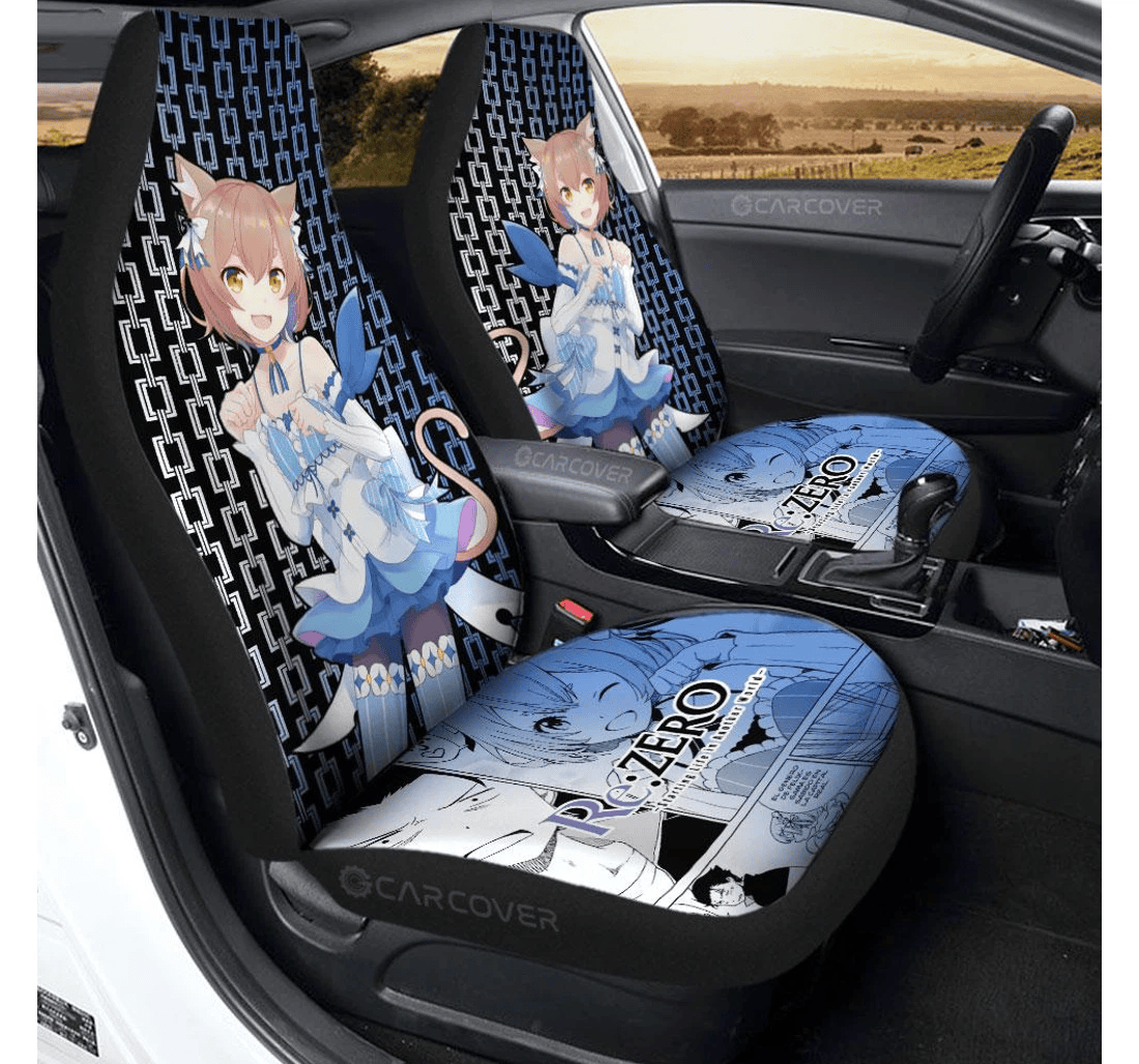 Personalized Felix Custom Anime Re Zero Universal Front Car Seat Cover