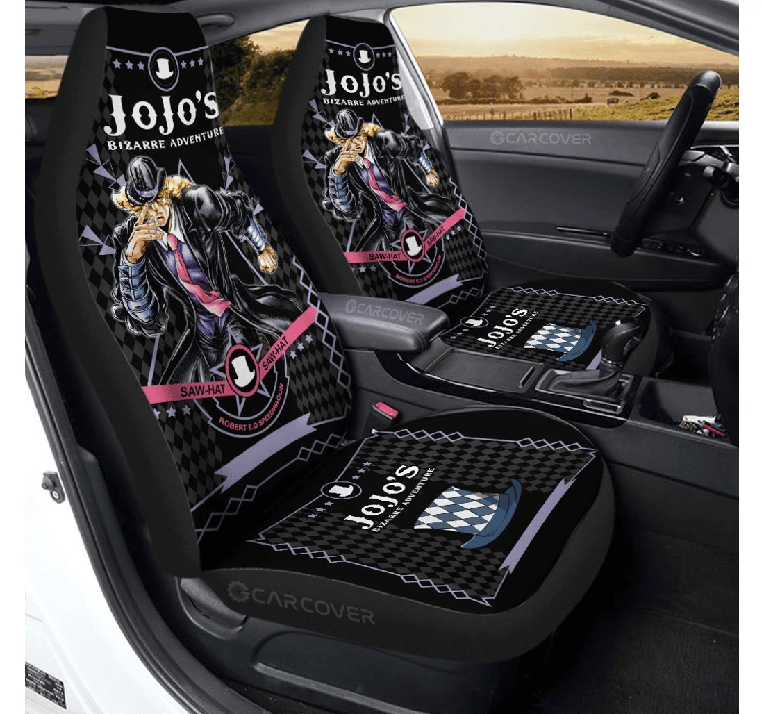 Personalized Robert E O Speedwagon Custom Anime Jojo's Bizarre Universal Front Car Seat Cover