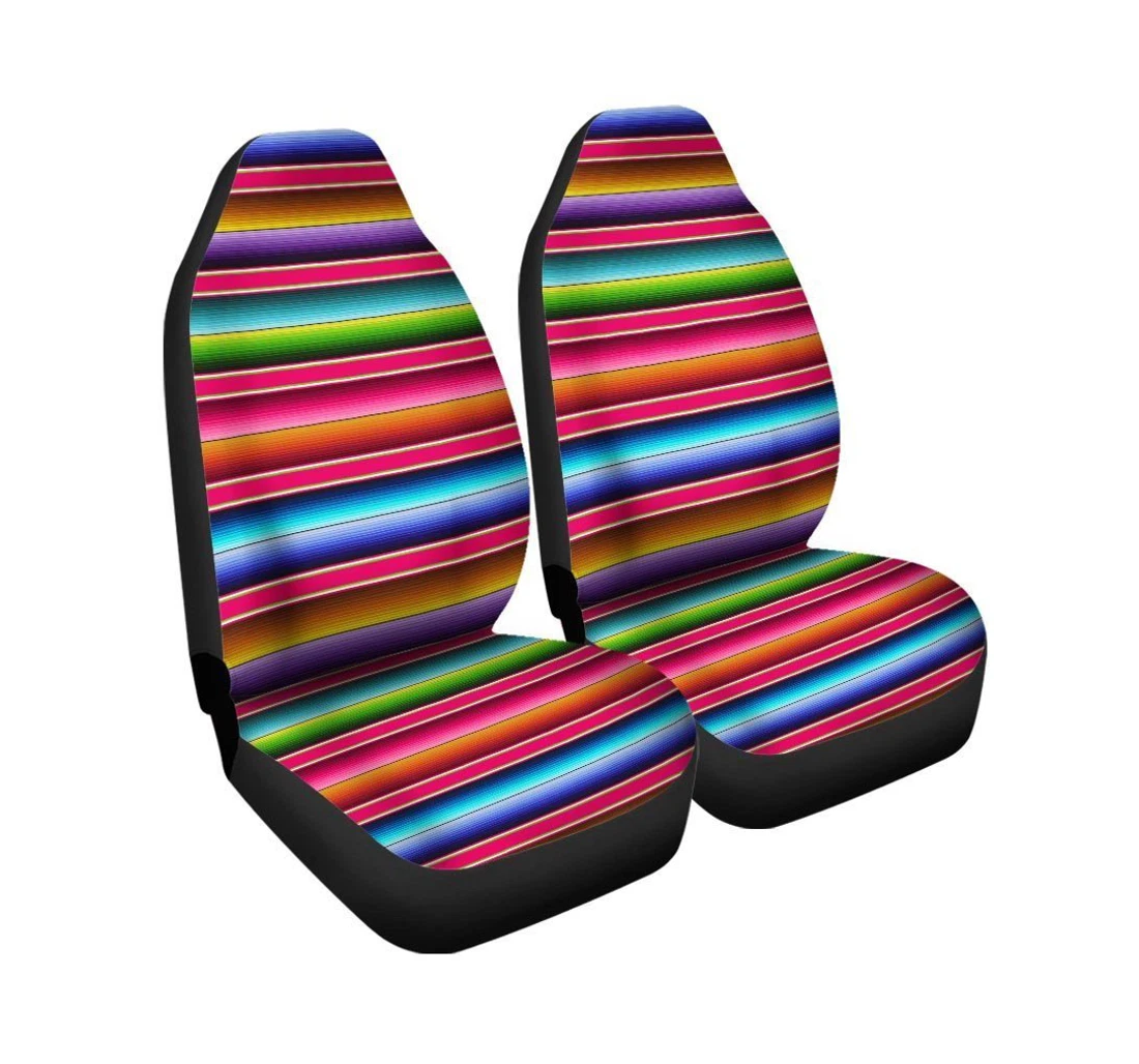 Personalized Coloful Mexican Baja Universal Front Car Seat Cover