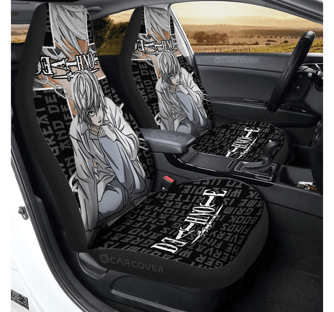Personalized Death Note Near Custom Anime Universal Front Car Seat Cover