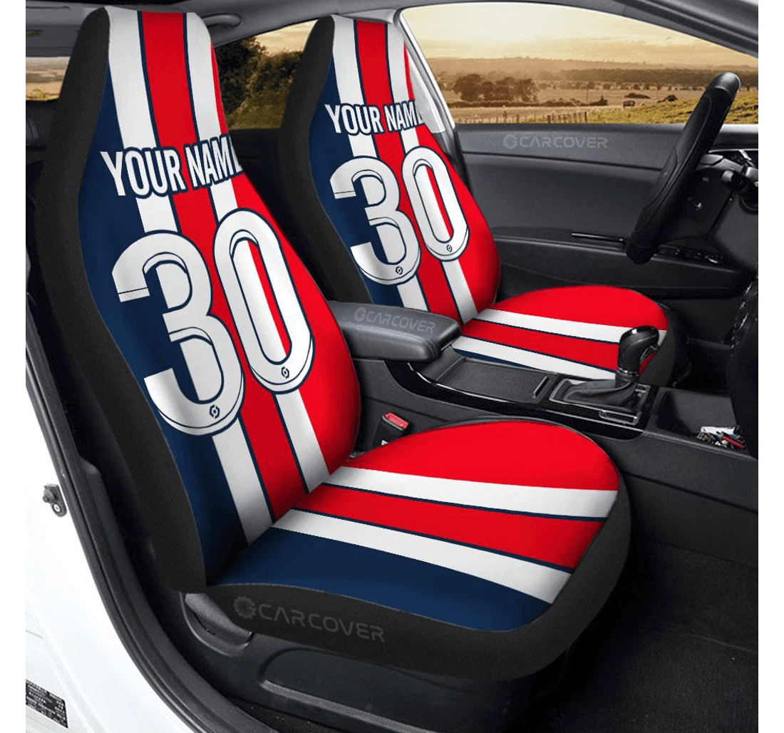 Personalized Psg Style Number Custom Name Universal Front Car Seat Cover
