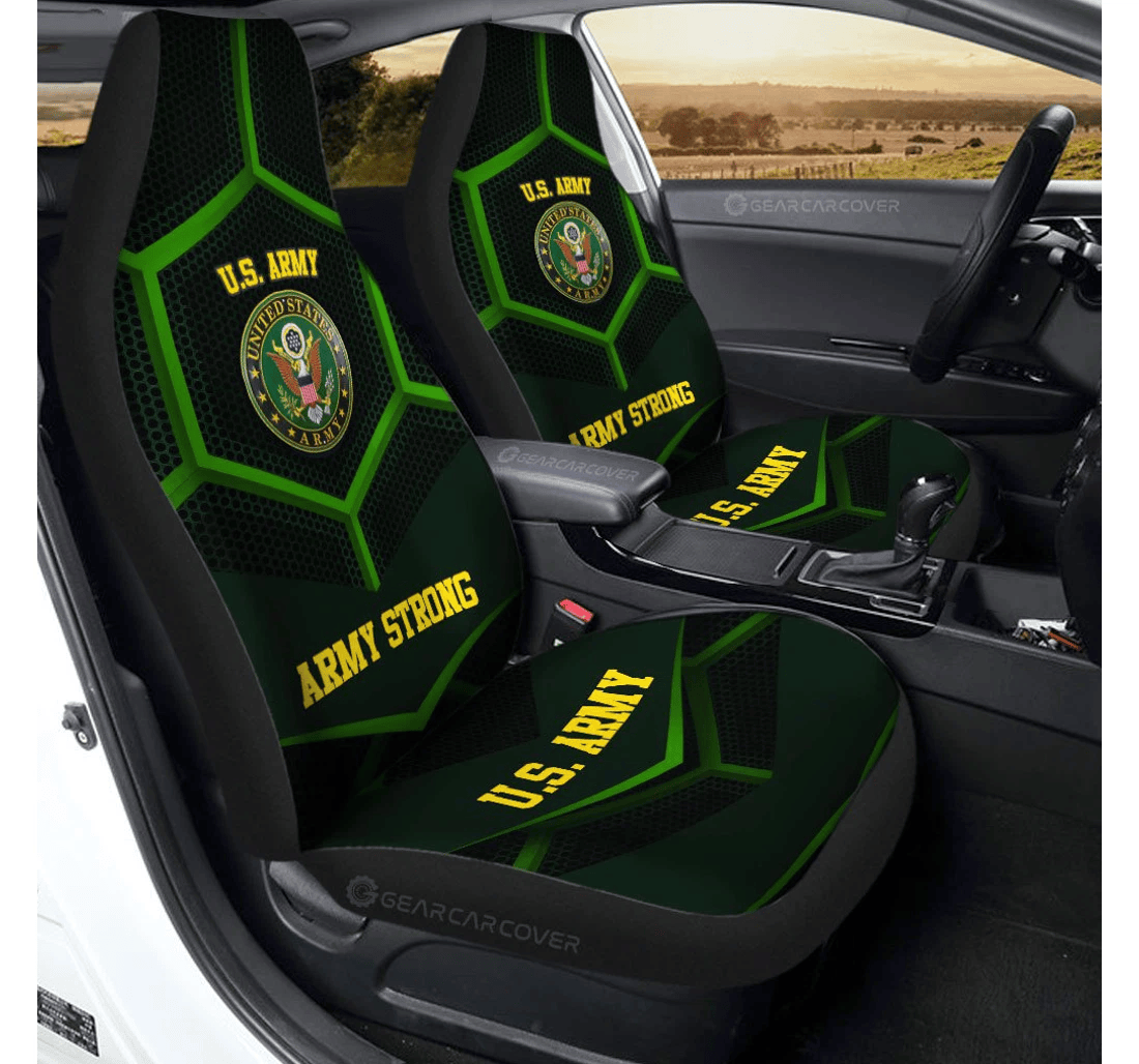Personalized U S Army Custom Army Strong Us Military Universal Front Car Seat Cover