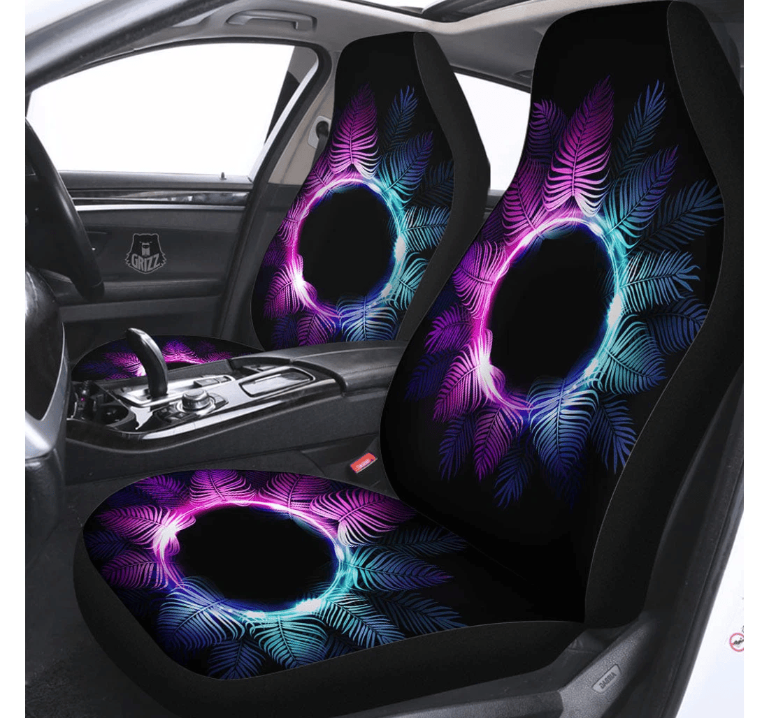 Personalized Palm Tree Edm Beach Universal Front Car Seat Cover