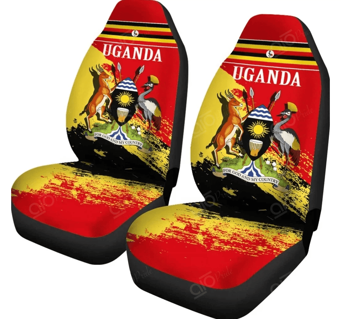 Personalized Aio Pride Uganda Special Universal Front Car Seat Cover