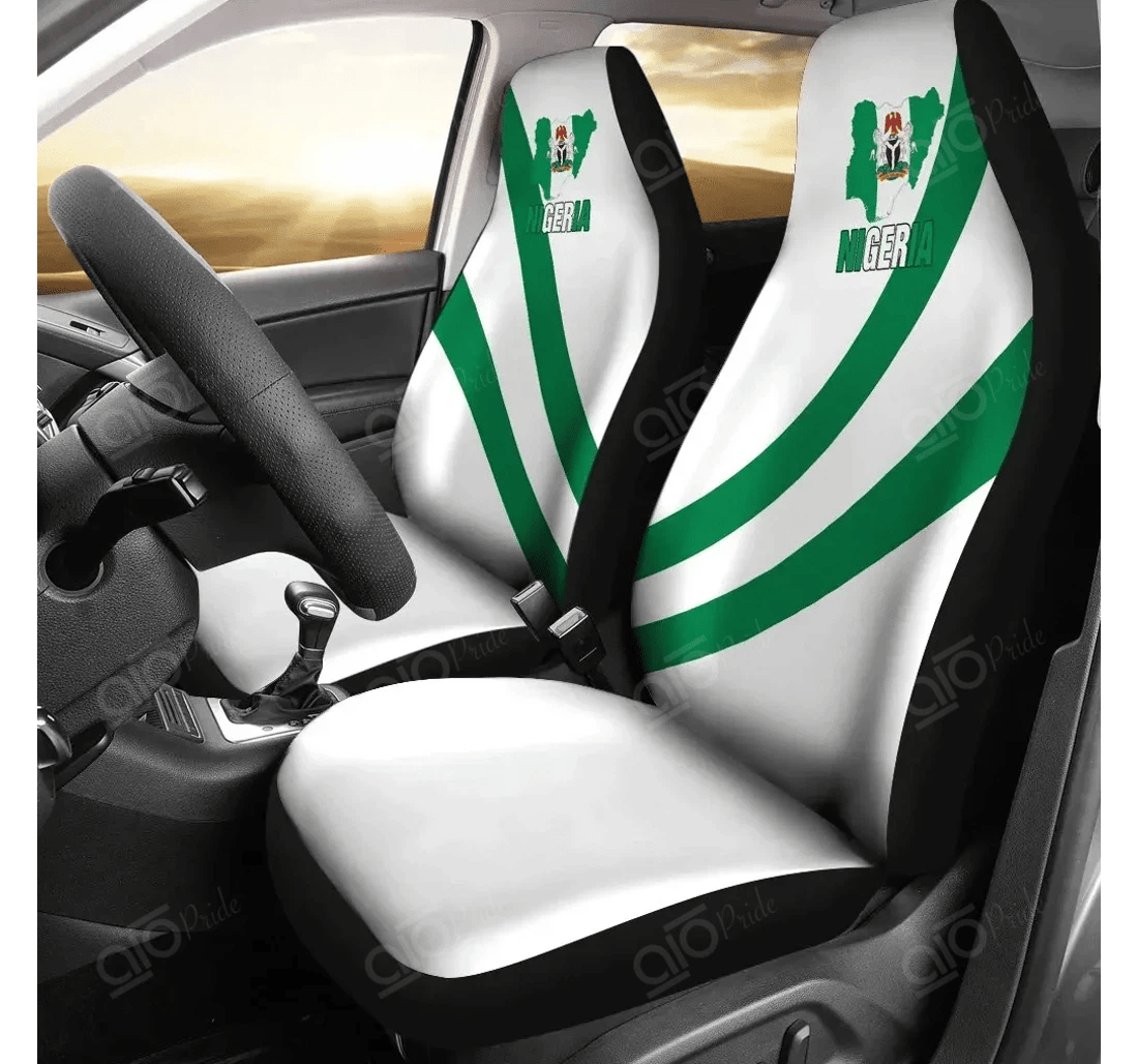 Personalized Aio Pride Nigeria Special Flag Universal Front Car Seat Cover