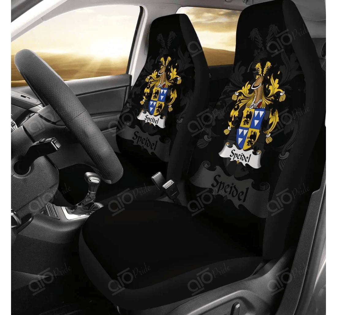 Personalized Aio Pride Speidel Germany German Family Crest Universal Front Car Seat Cover