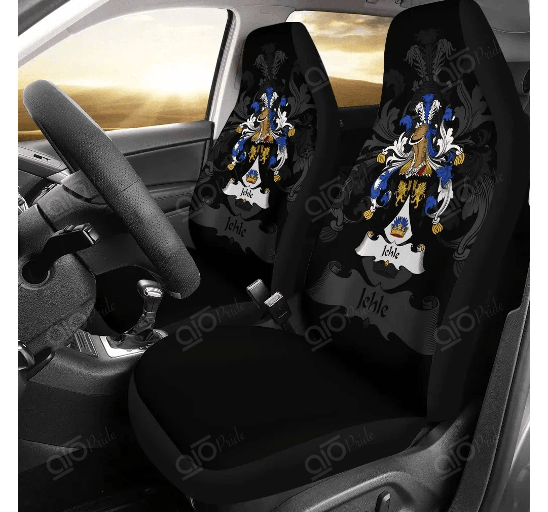 Personalized Aio Pride Jehle Germany German Family Crest Universal Front Car Seat Cover