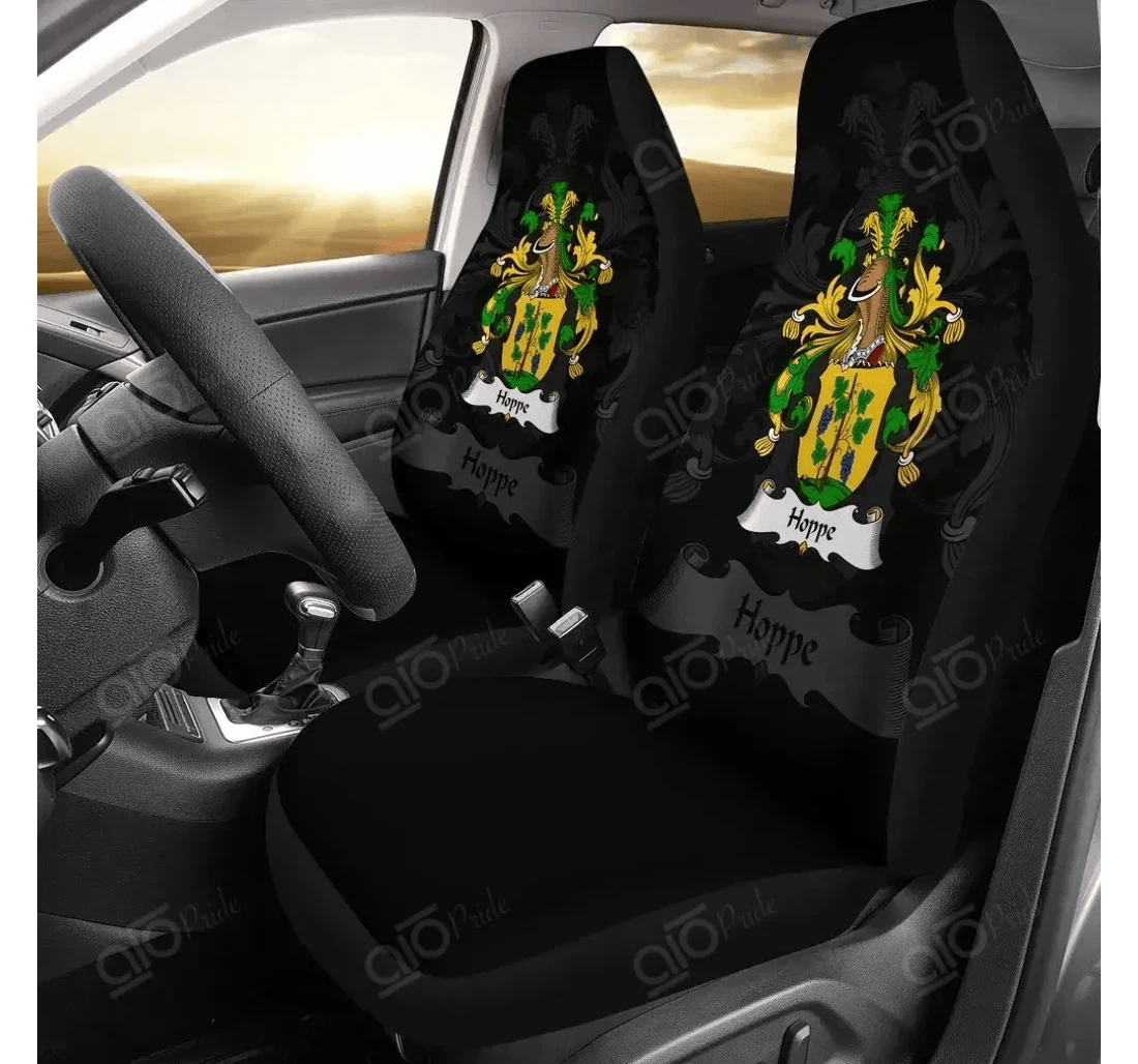 Personalized Aio Pride Hoppe Germany German Family Crest Universal Front Car Seat Cover