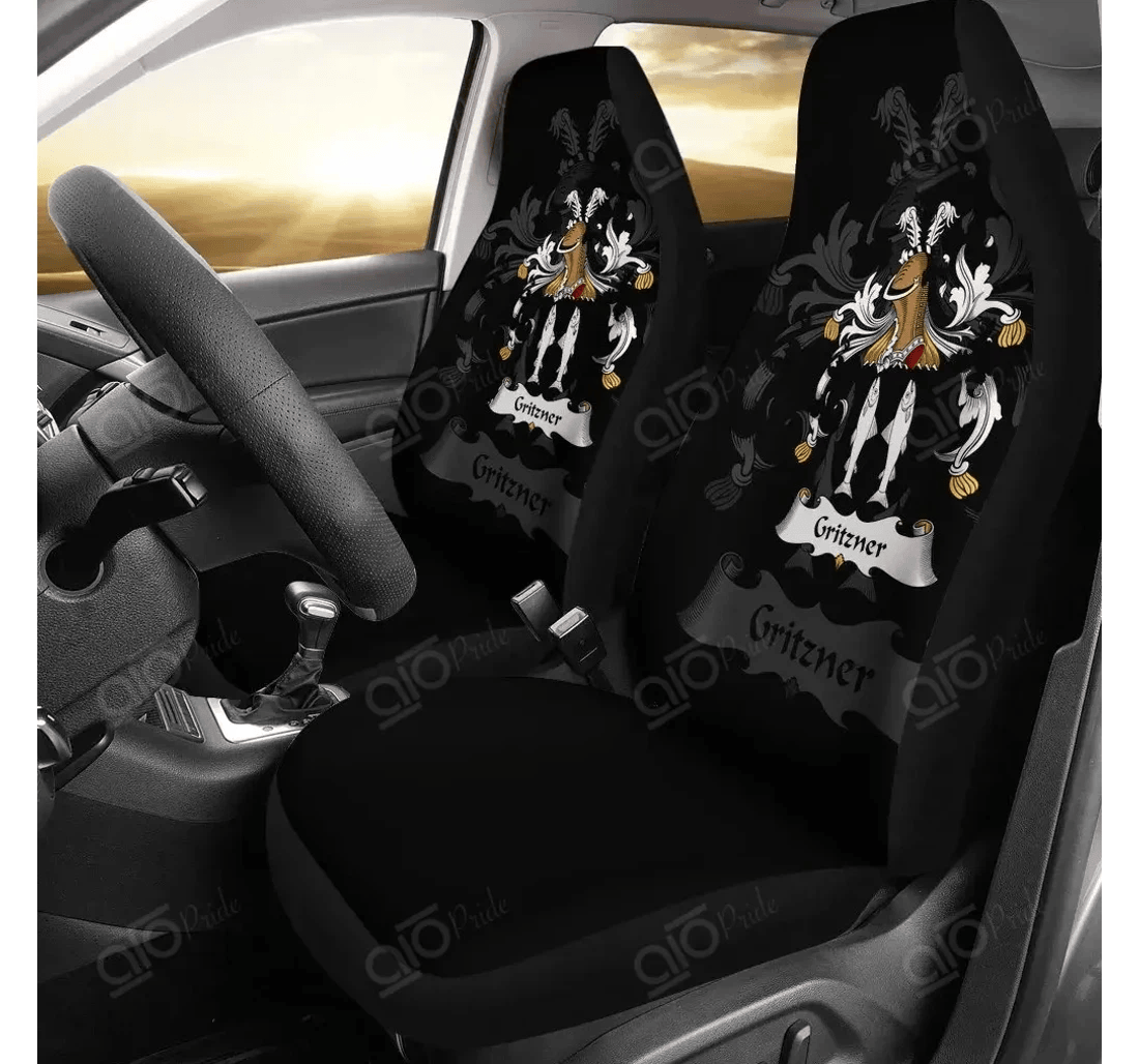 Personalized Aio Pride Gritzner Germany German Family Crest Universal Front Car Seat Cover