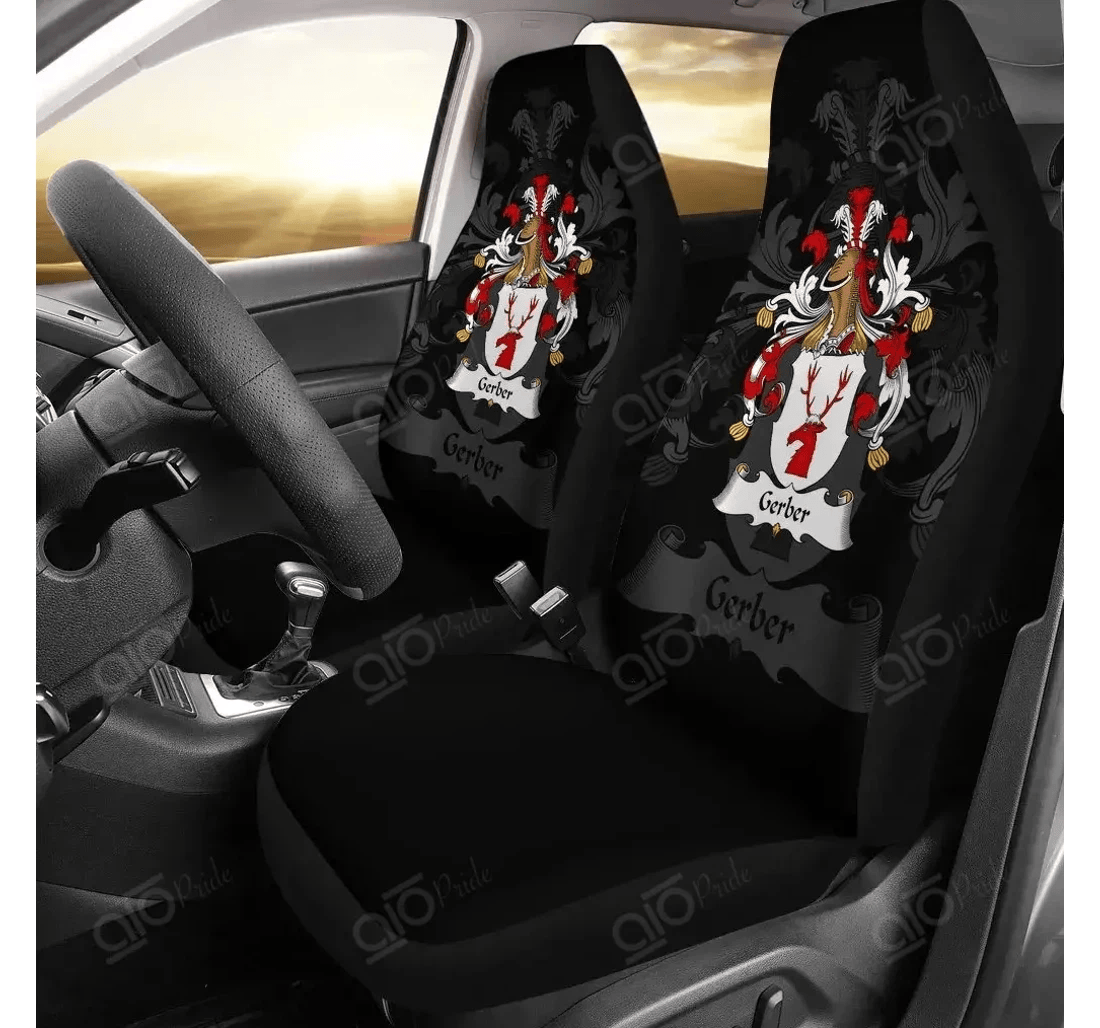 Personalized Aio Pride Gerber Germany German Family Crest Universal Front Car Seat Cover