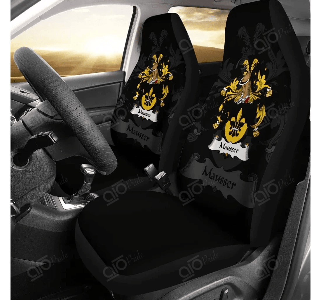 Personalized Aio Pride Mausser Germany German Family Crest Universal Front Car Seat Cover