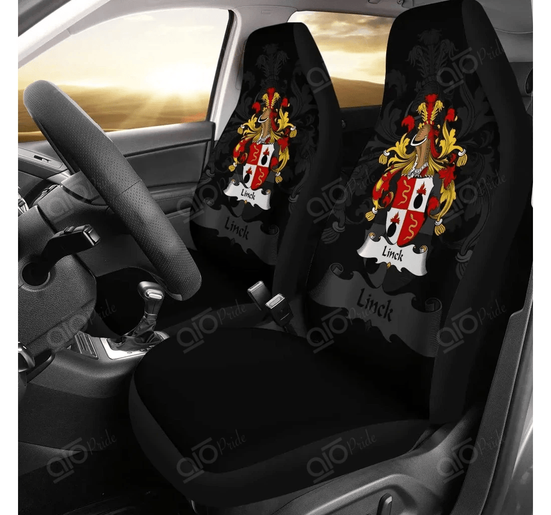 Personalized Aio Pride Linck Germany German Family Crest Universal Front Car Seat Cover