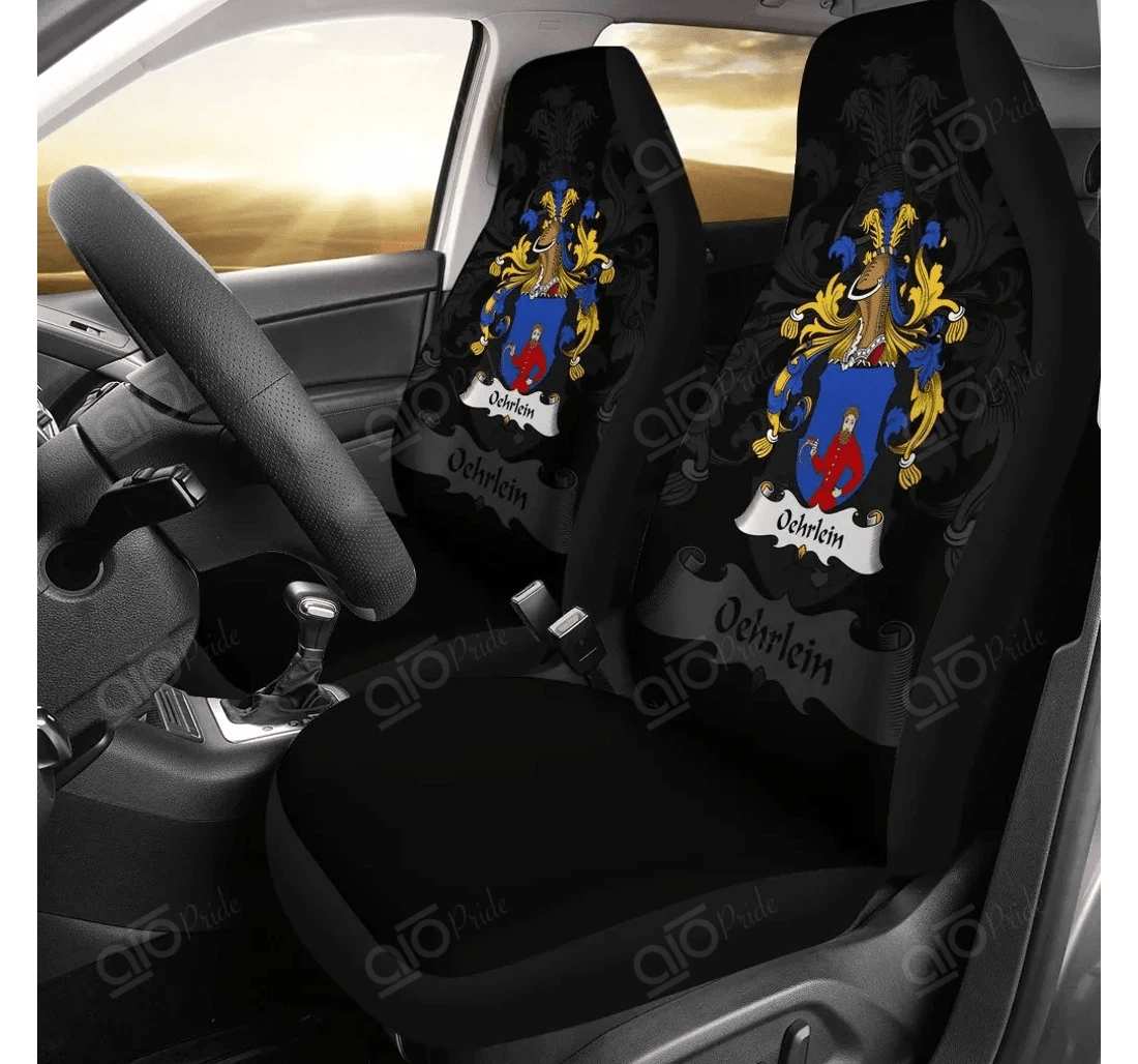 Personalized Aio Pride Oehrlein Germany German Family Crest Universal Front Car Seat Cover