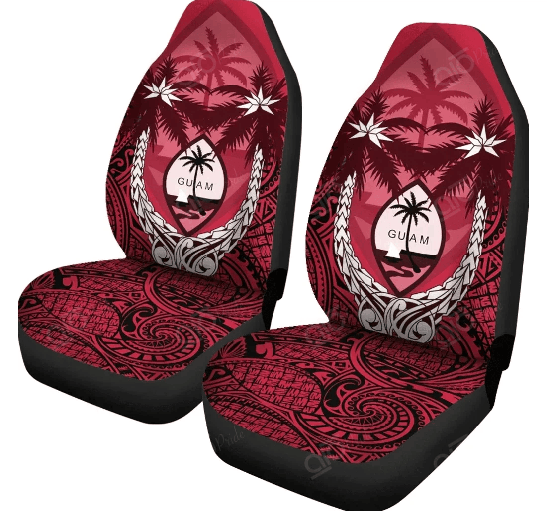 Personalized Aio Pride Guam Micronesian Niyok Universal Front Car Seat Cover