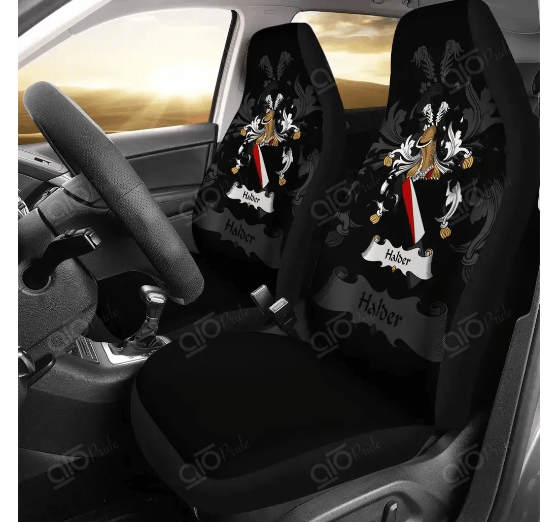 Personalized Aio Pride Halder Germany German Family Crest Universal Front Car Seat Cover
