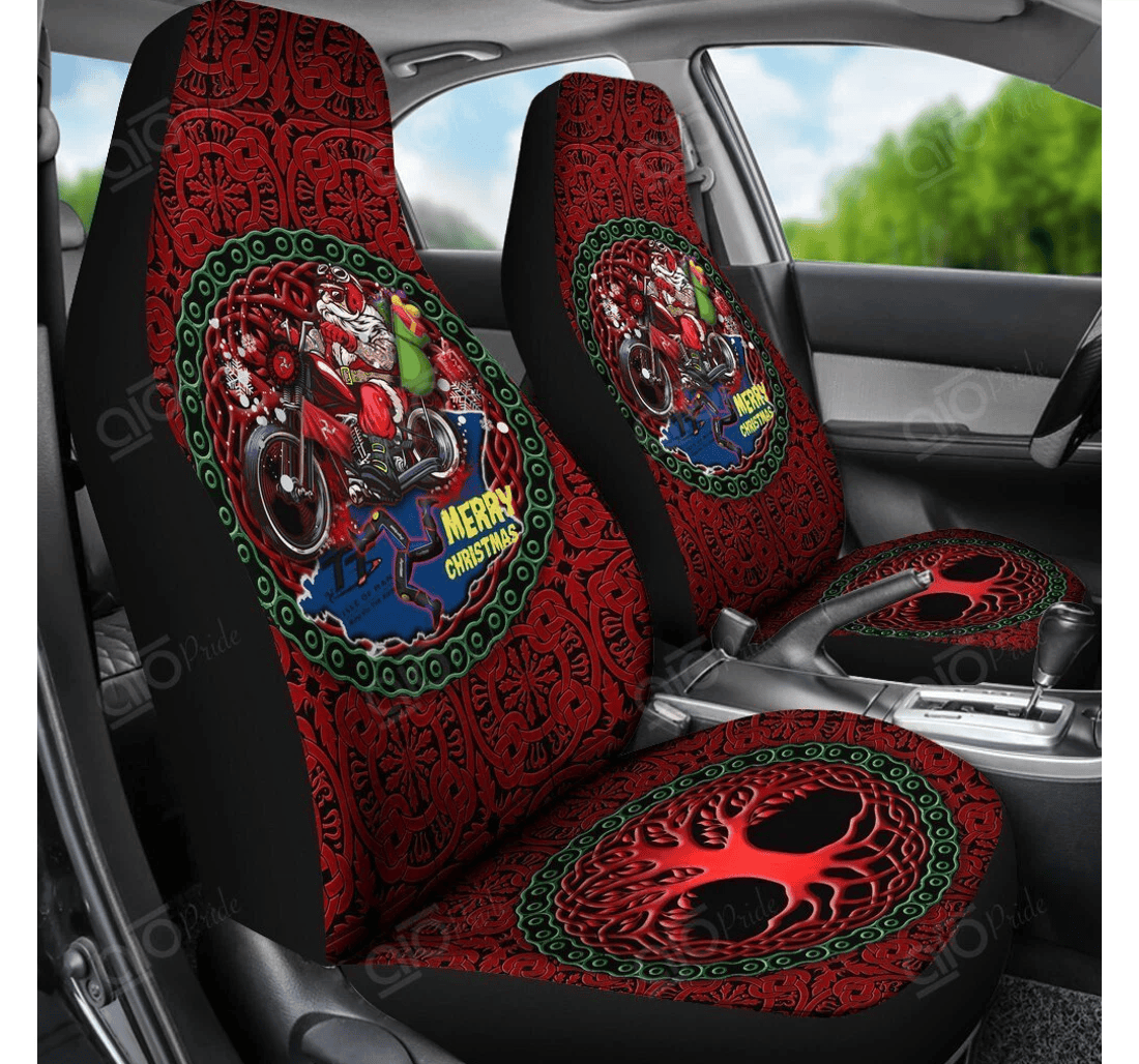 Personalized Aio Pride Isle Man Tourist Trophy Races Merry Christmas Special Version Universal Front Car Seat Cover