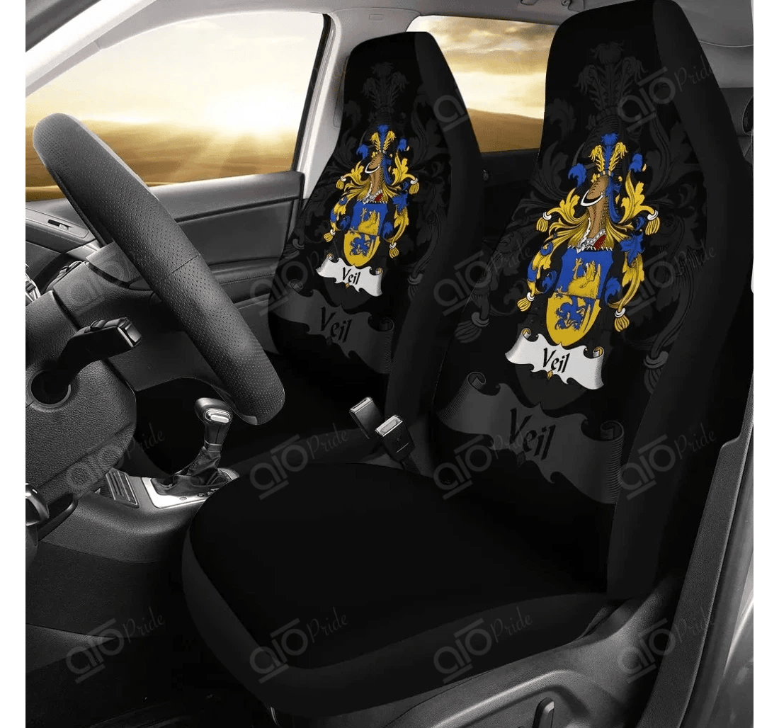 Personalized Aio Pride Veil Germany German Family Crest Universal Front Car Seat Cover
