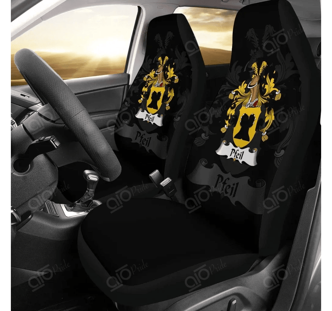 Personalized Aio Pride Pfeil Germany German Family Crest Universal Front Car Seat Cover