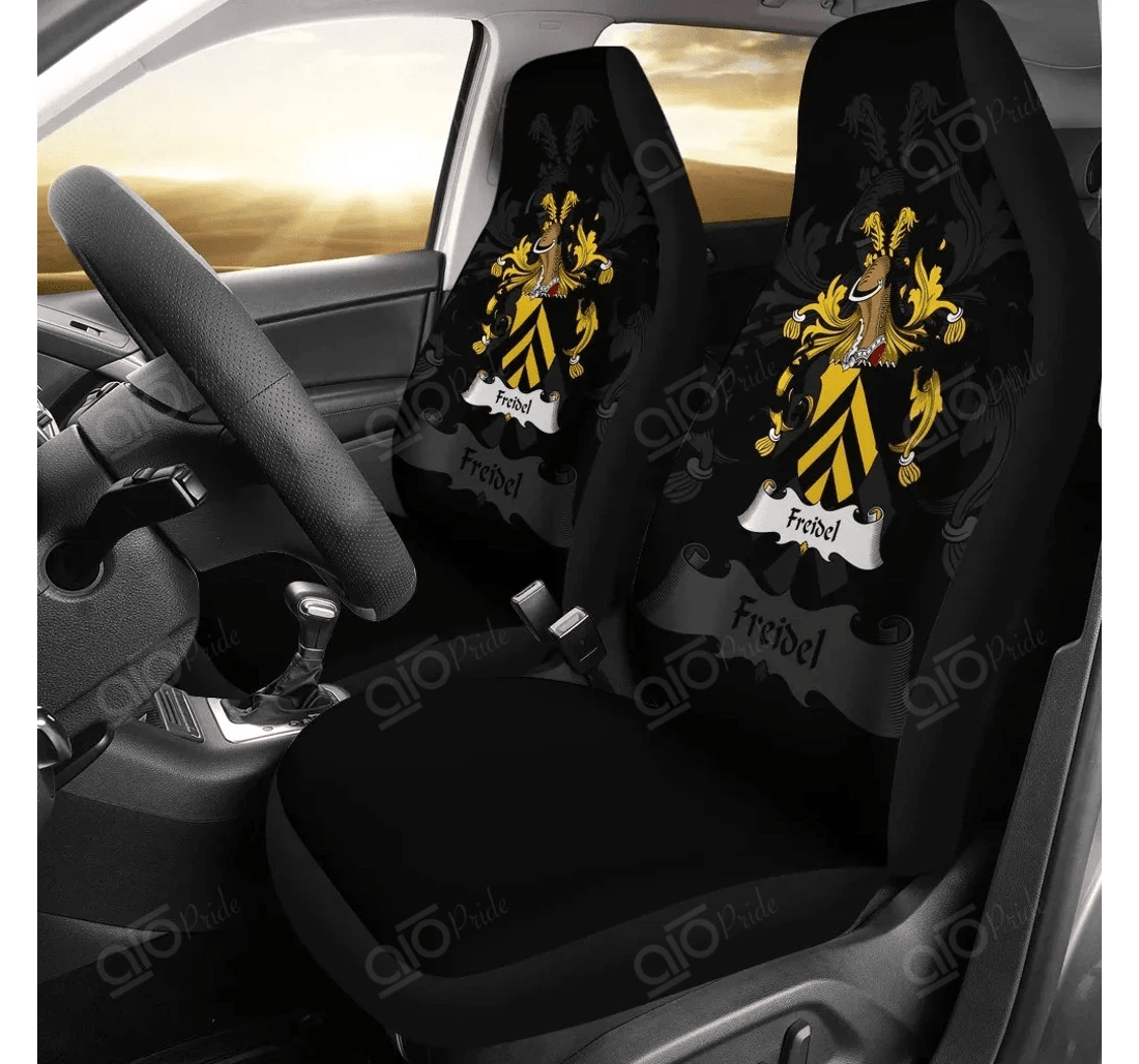 Personalized Aio Pride Freidel Germany German Family Crest Universal Front Car Seat Cover