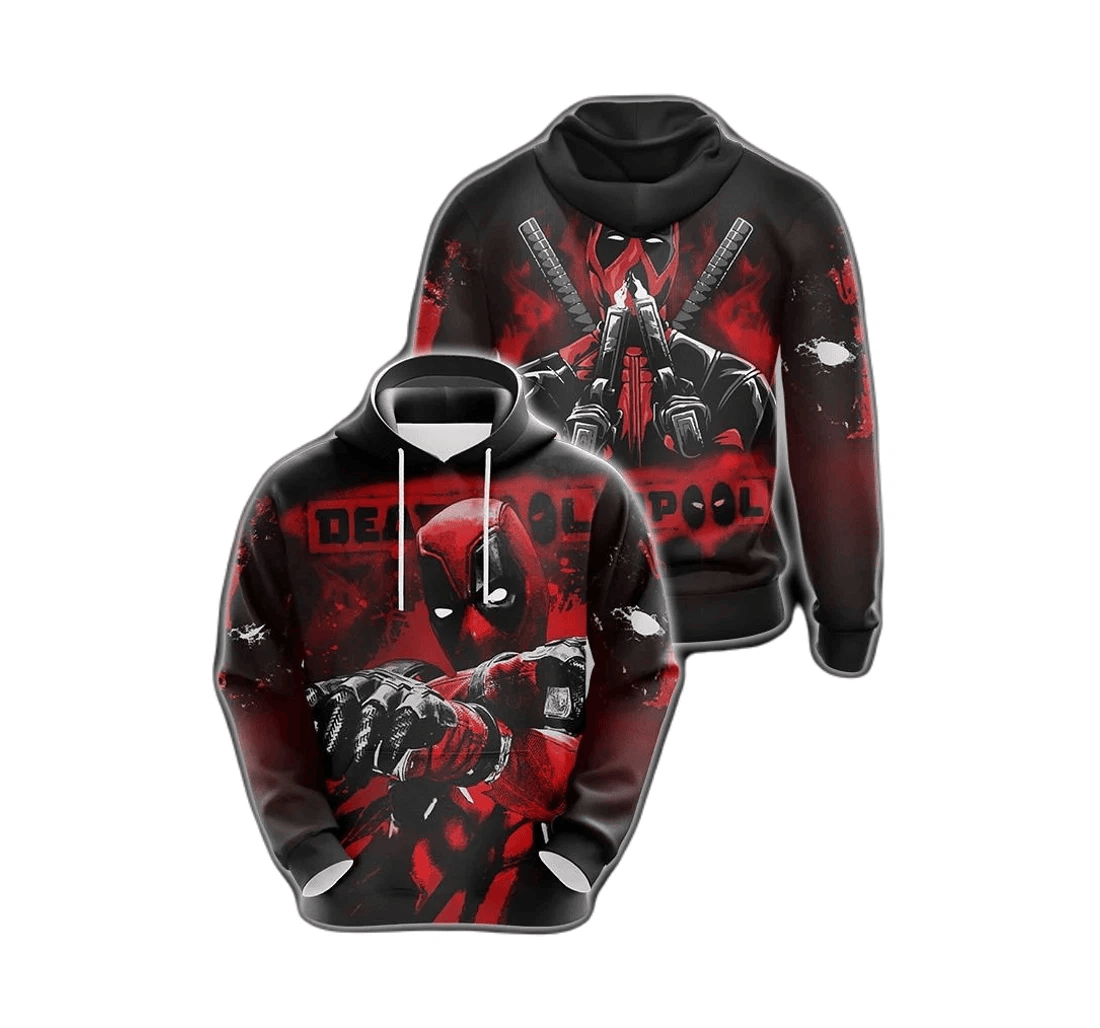 Personalized Deadpool Deadpool New Red - 3D Printed Pullover Hoodie