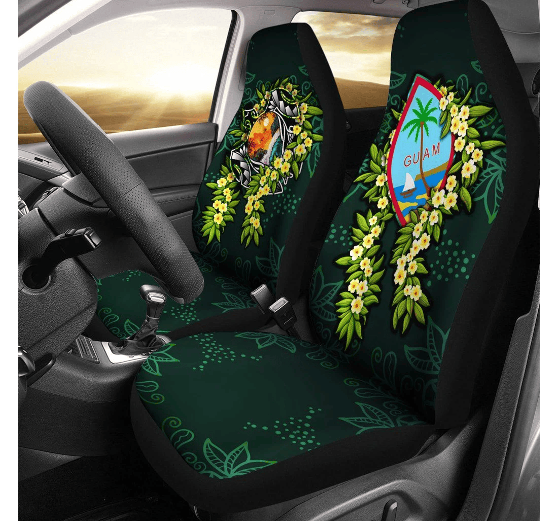 Guam Polynesian Ti Leaf Lei Turtle Bn11 Universal Front Car Seat Cover