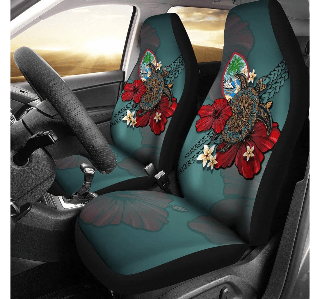 Guam Blue Turtle Tribal A24 Universal Front Car Seat Cover