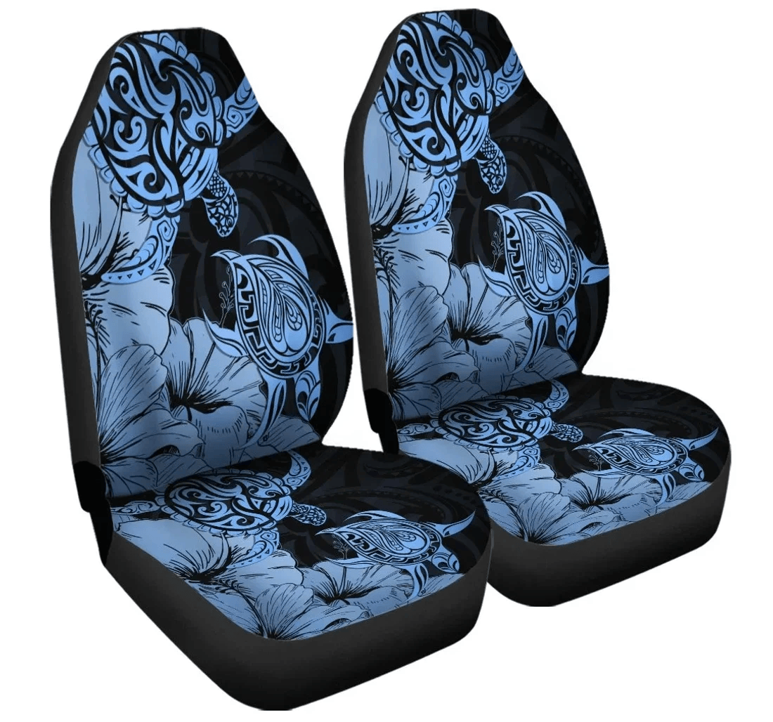 Accessory Hawaii Turtle Polynesian Hibiscus Art Blue Ah Jr Universal Front Car Seat Cover