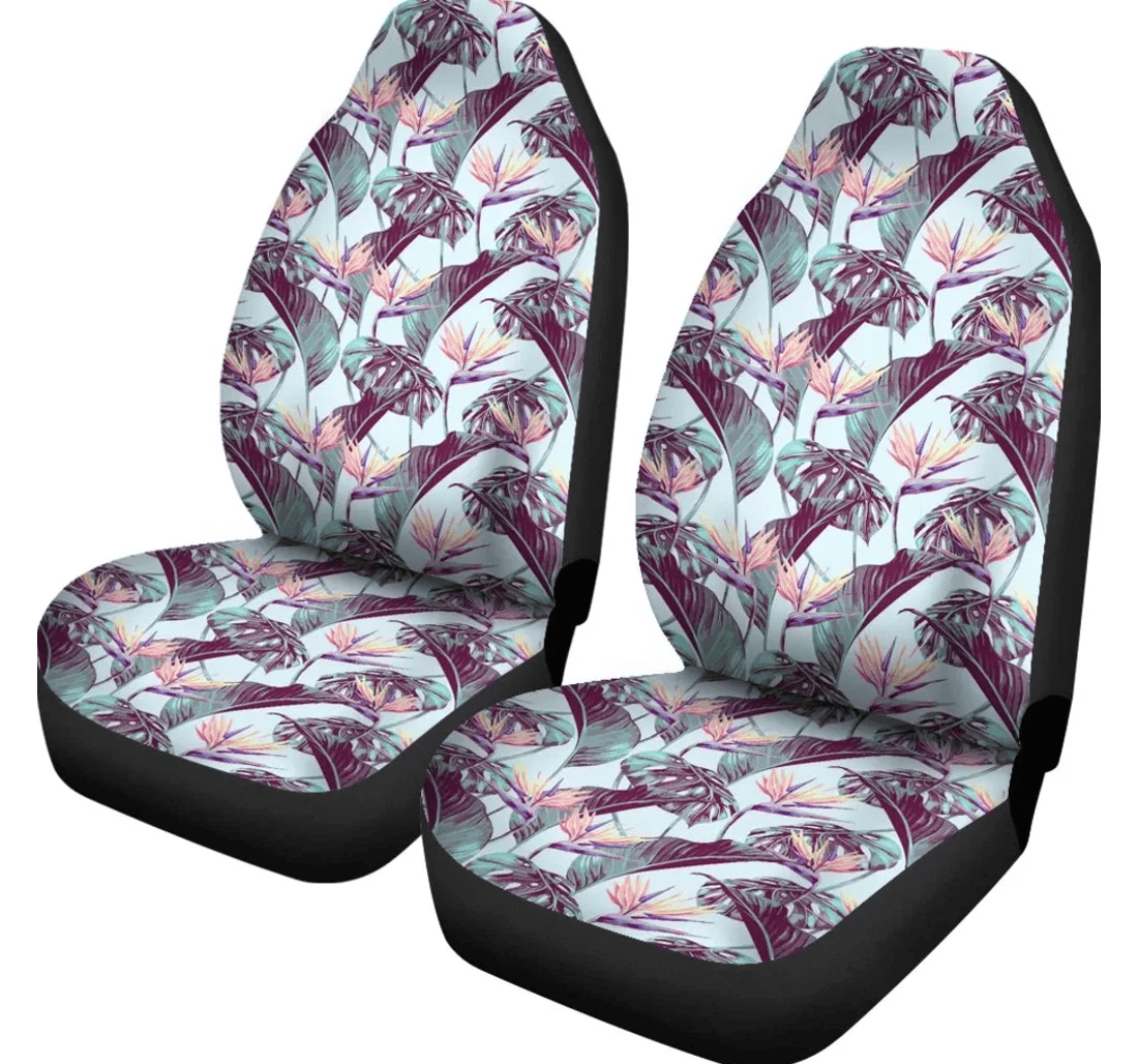 Accessory Hawaii Tropical Monstera Leaf Ah J7 Universal Front Car Seat Cover