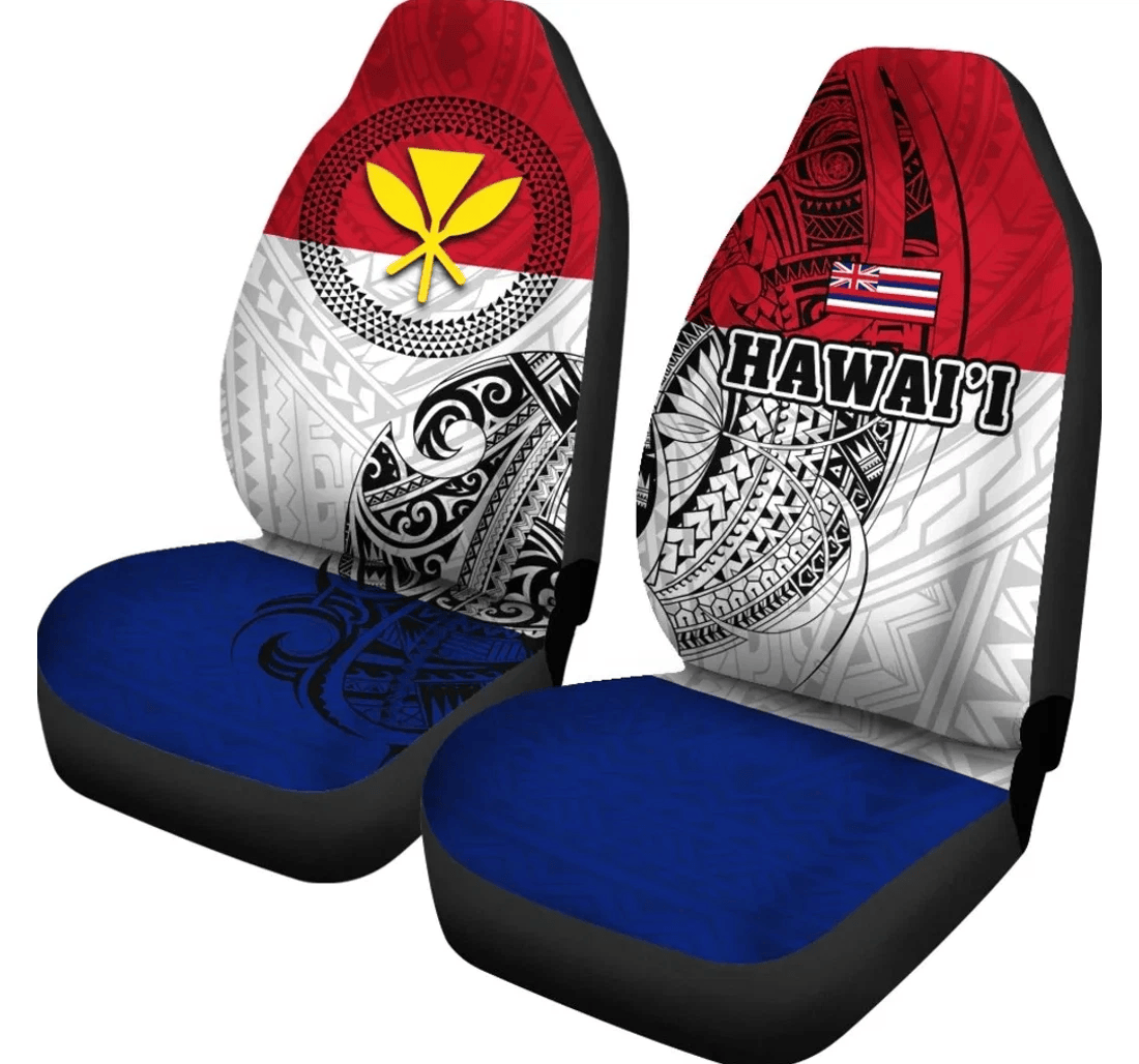 Hawaii Flag Polynesian Ver 1 0 Ah J6 Universal Front Car Seat Cover