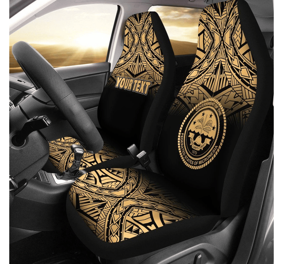 Federated States Of Micronesia Polynesian Gold Fog Bn12 Universal Front Car Seat Cover