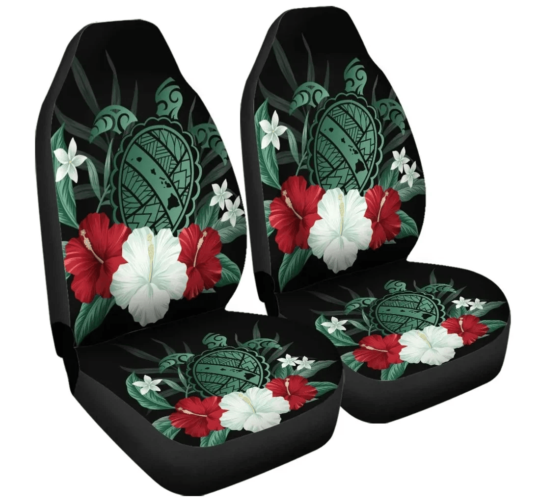 Accessory Hawaiian Map Turtle Hibiscus Polynesian Ah J4r Universal Front Car Seat Cover