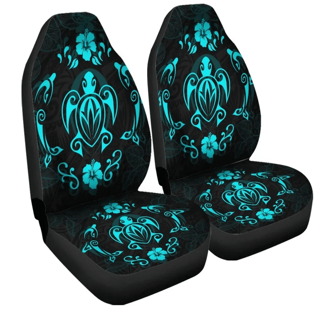Accessory Hawaiian Map Turtle Dolphin With Plumeria Ah J4r Universal Front Car Seat Cover