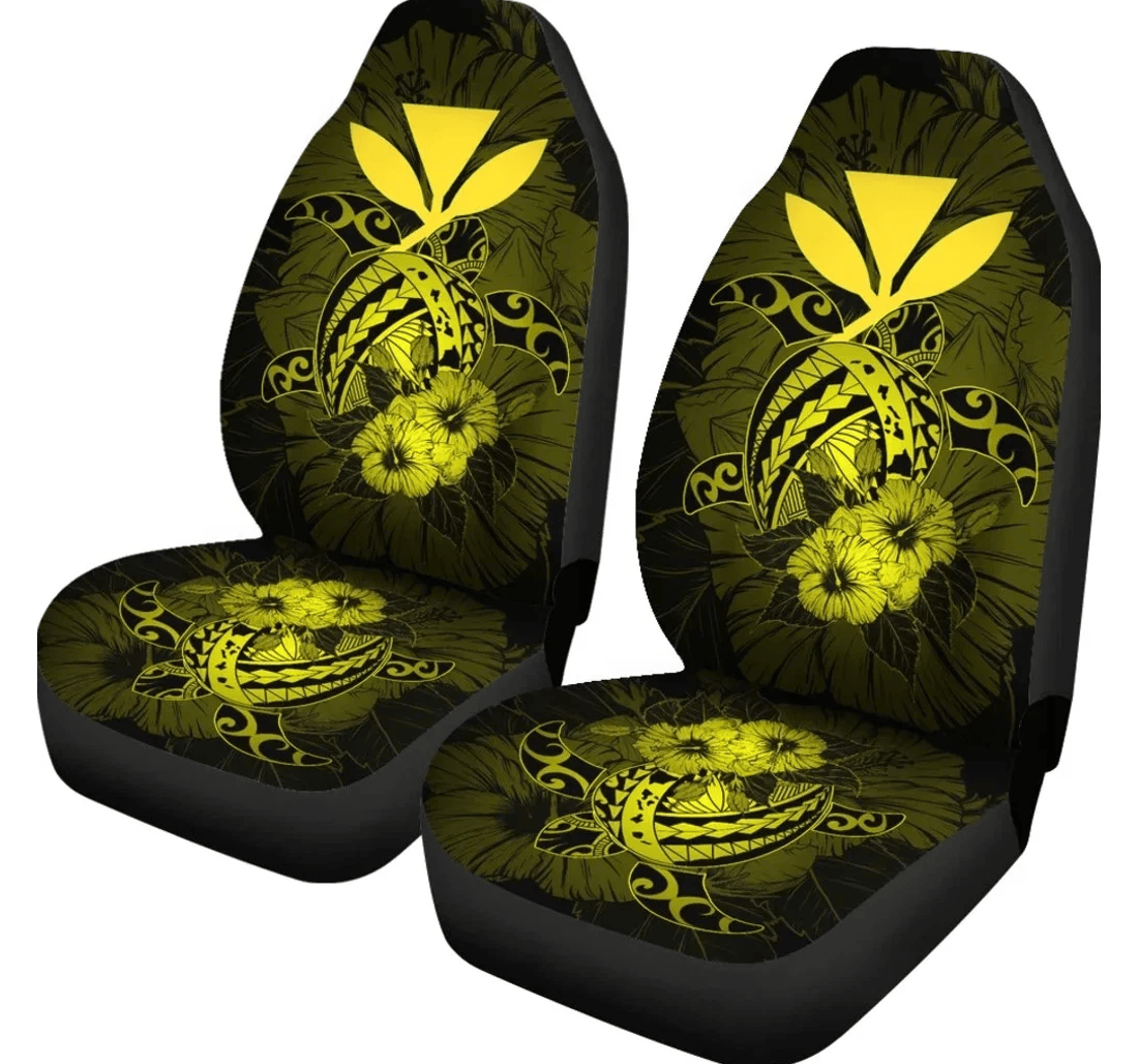 Accessory Hawaii Hibiscus Harold Turtle Yellow Ah J9 Universal Front Car Seat Cover