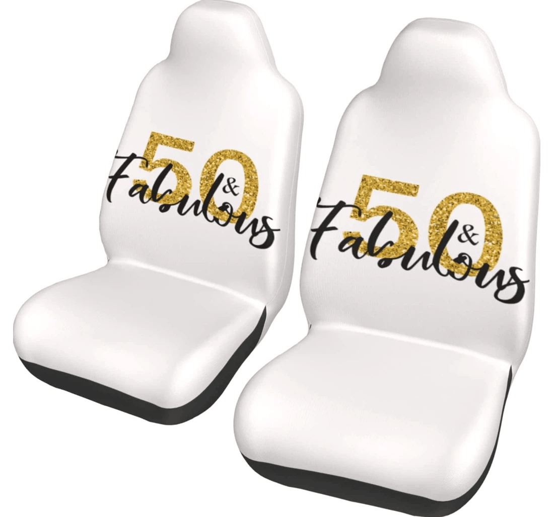 50th Birthday Gifts Universal Front Car Seat Cover