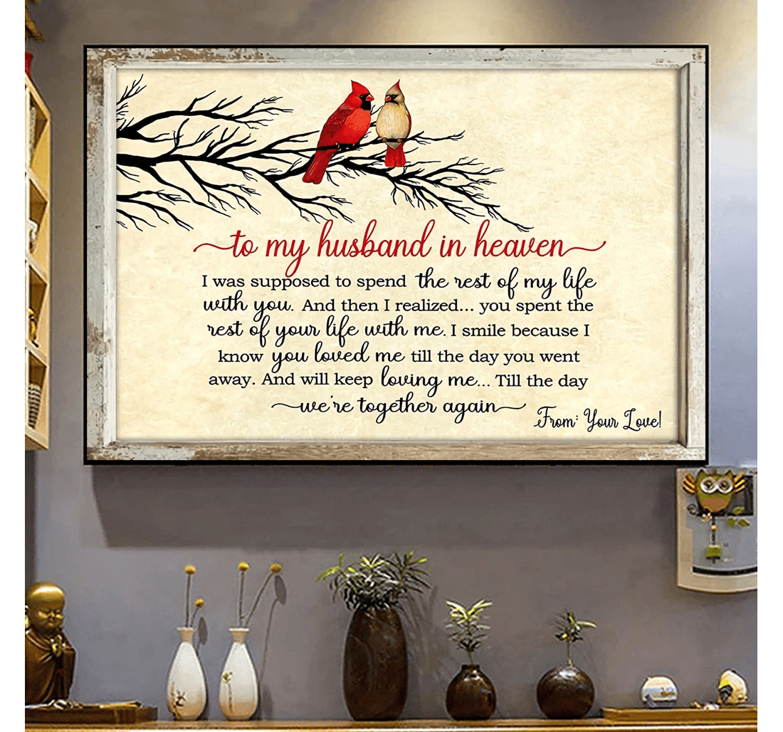 Poster, Canvas - To My Husband From Your Lover Matte Print Framed Wall Art