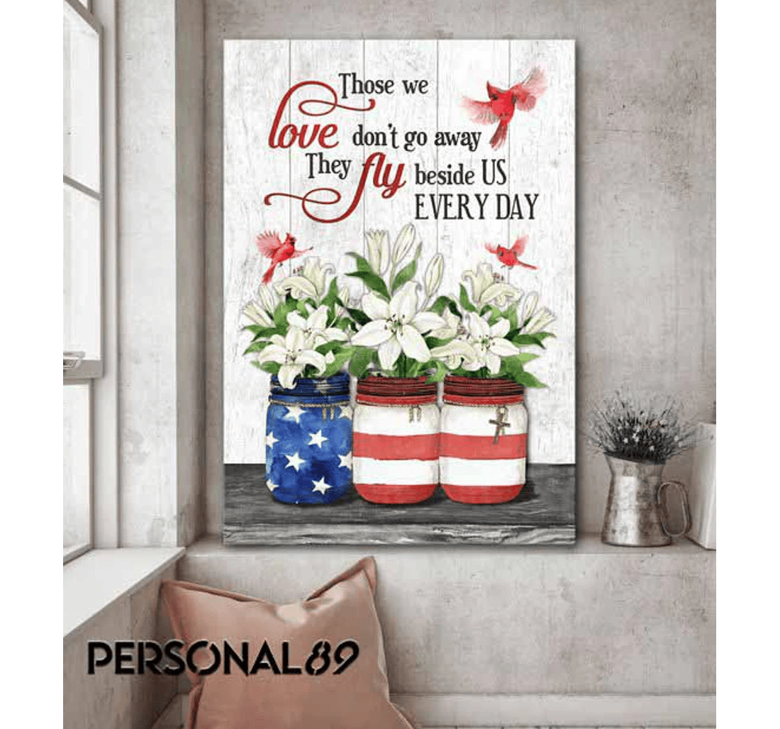 Poster, Canvas - Cardinals Those We Love Don't Go Away Matte Print Framed Wall Art