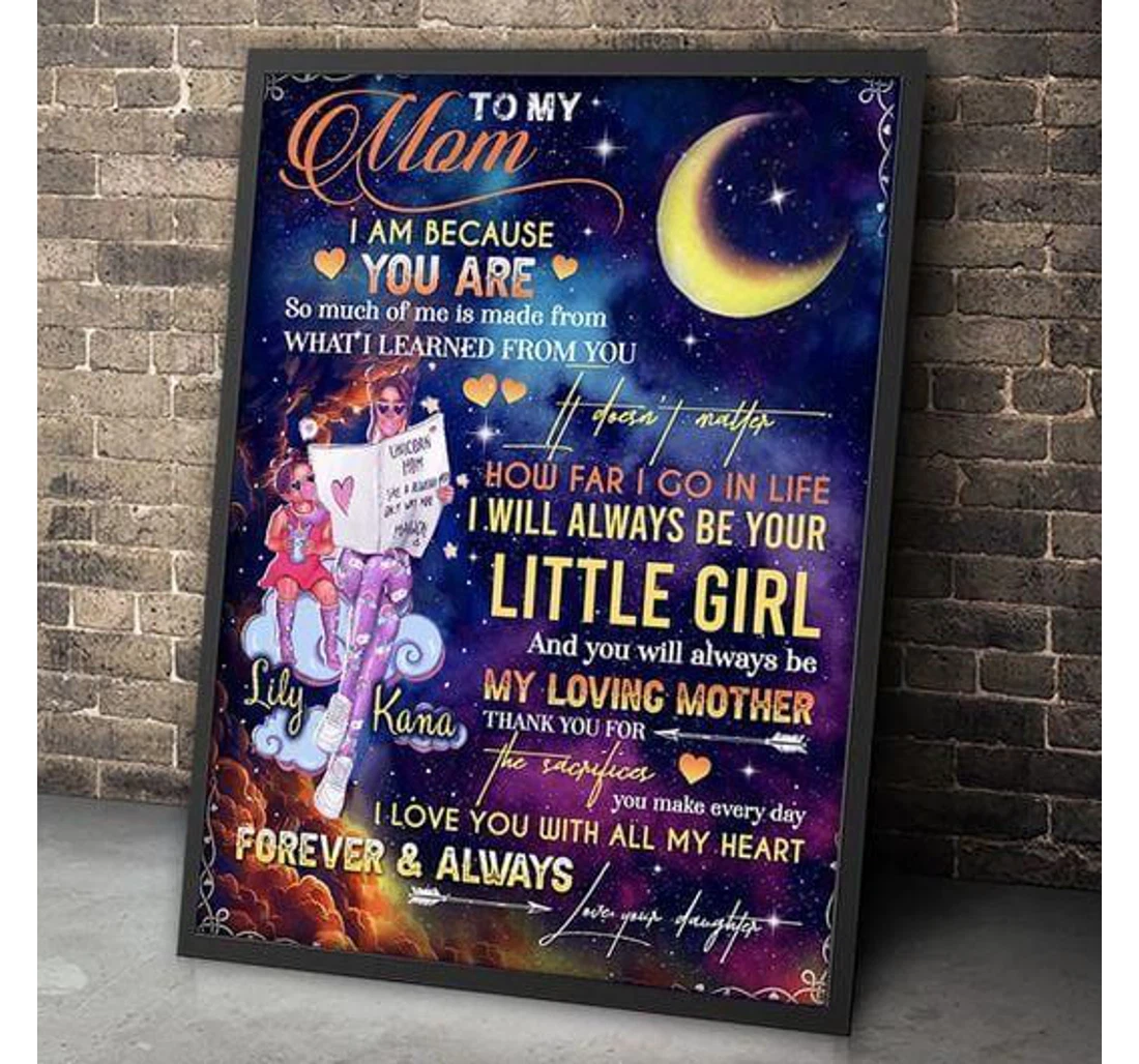 Poster, Canvas - Mother Personalized Mother's Day To My Mom Kv Print Framed Wall Art