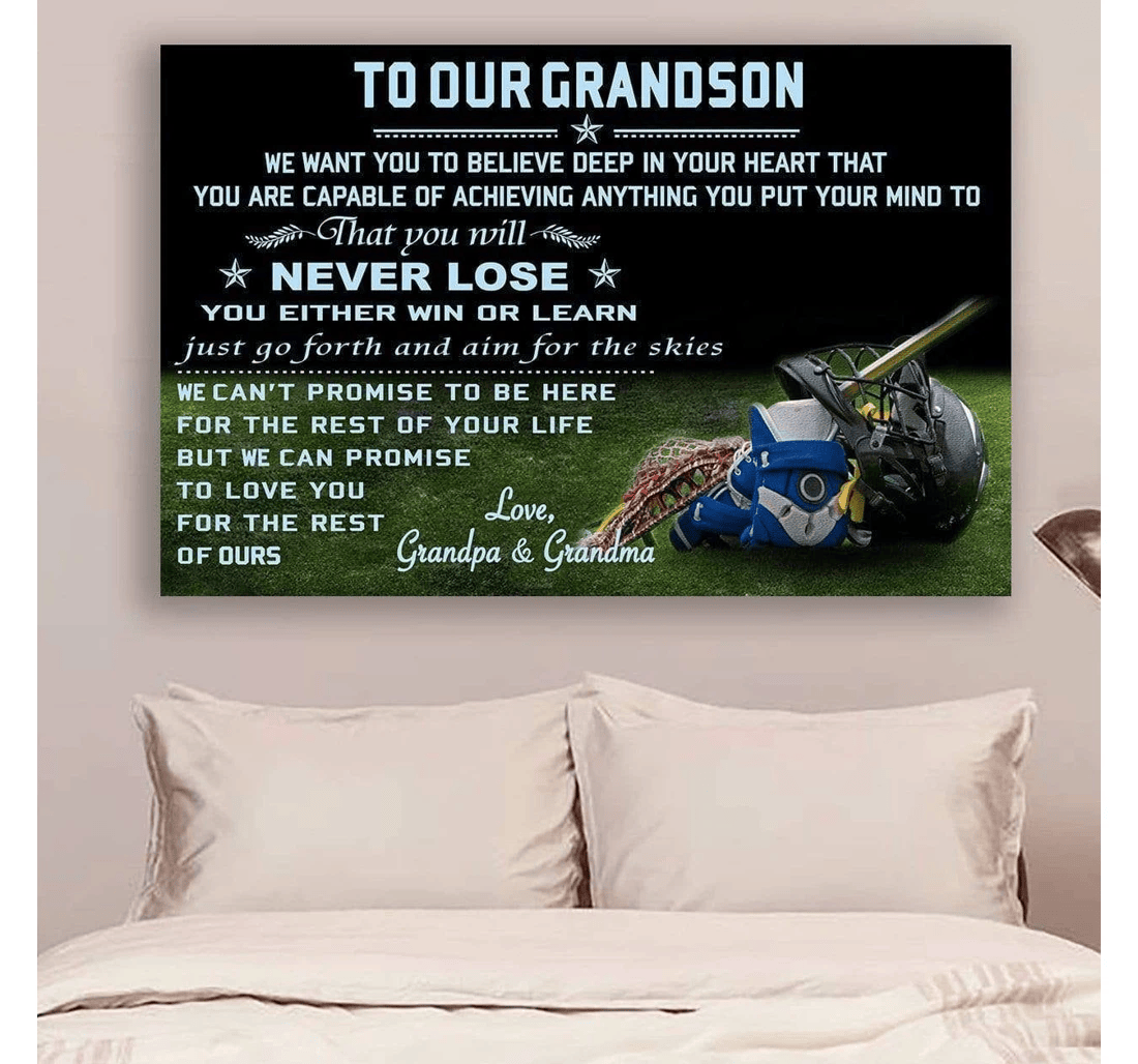 Poster, Canvas - Father's Day Gift Mother Custom Lacrosse Print Framed Wall Art