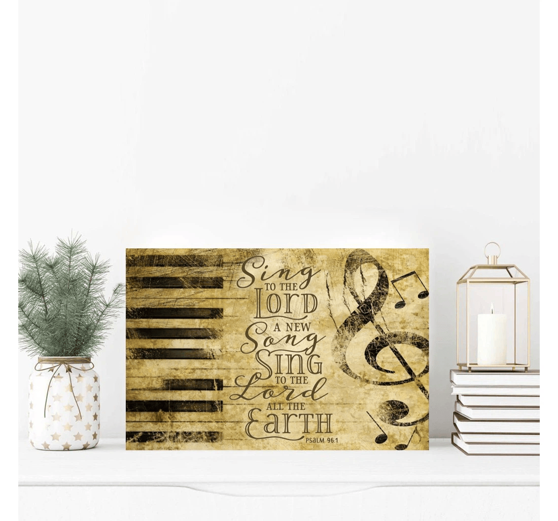 Poster, Canvas - Sing To The Lord A New Song Print Framed Wall Art