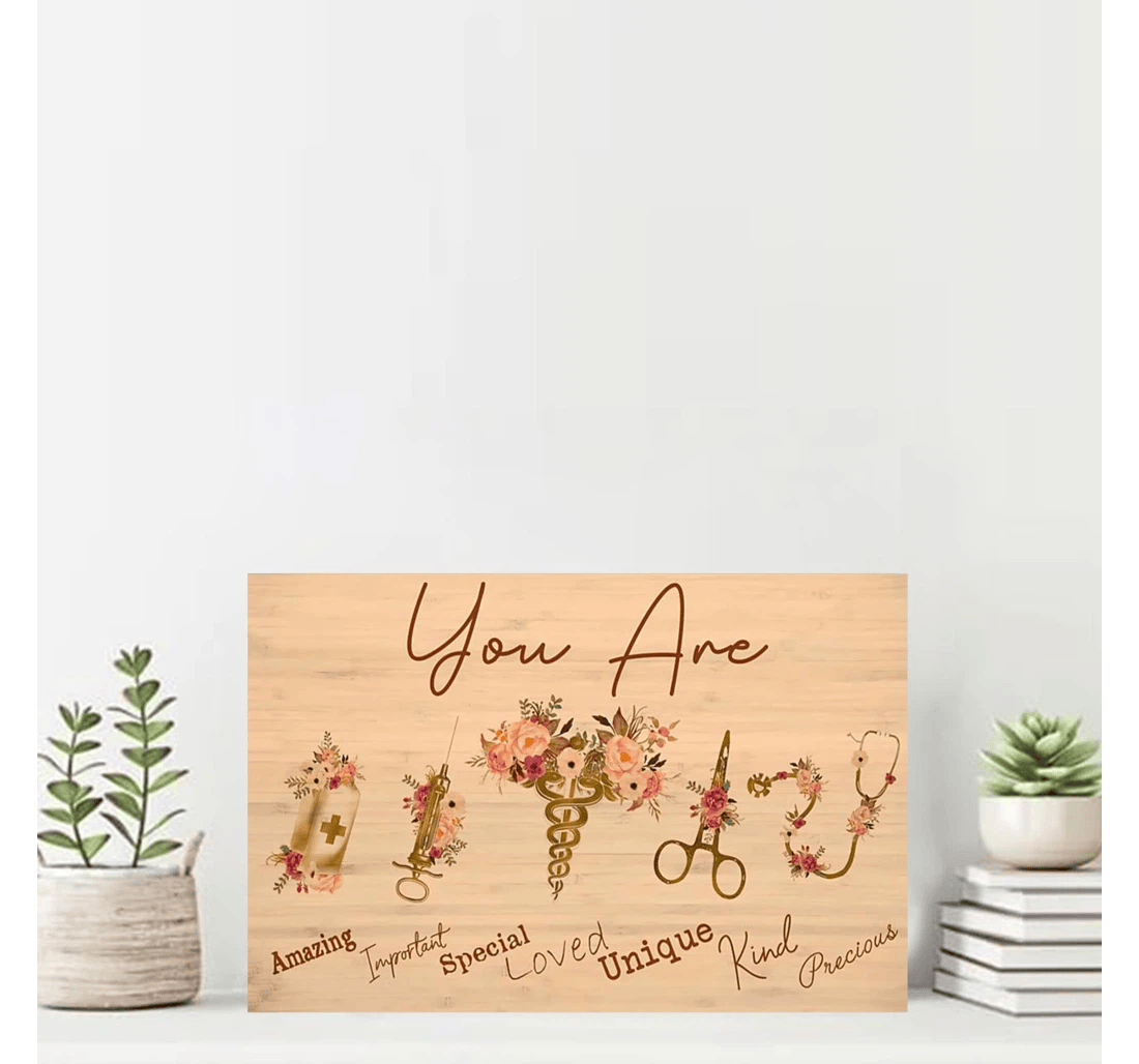 Poster, Canvas - Certified Nursing Assistant You Are Amazing Special Unique Print Framed Wall Art