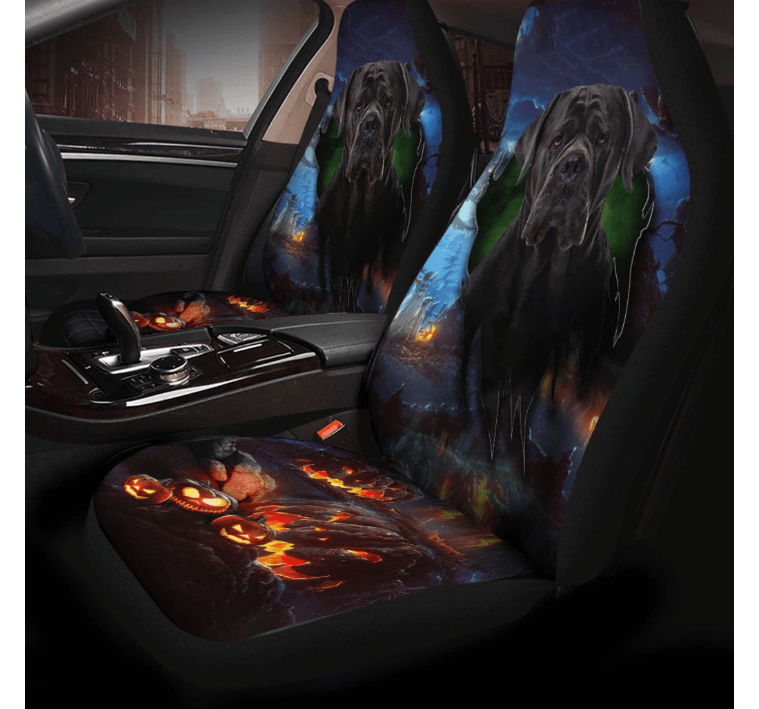 Cane Corso Dog Halloween Universal Front Car Seat Cover