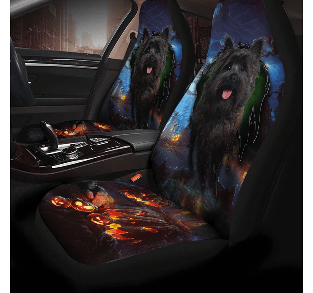 Cairn Terrier Dog Halloween Universal Front Car Seat Cover