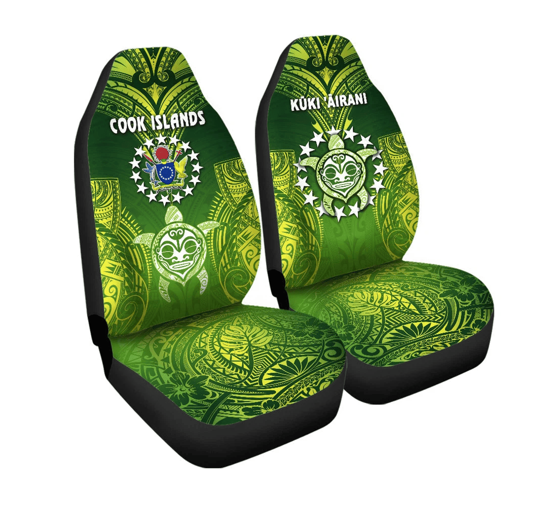 Cook Islands Happy Independence Anniversary Universal Front Car Seat Cover