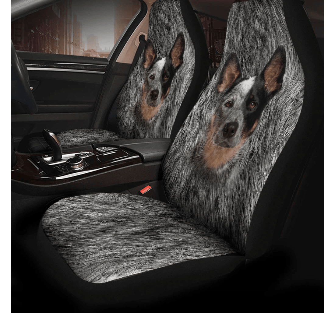 Australian Cattle Dog Funny Face Universal Front Car Seat Cover
