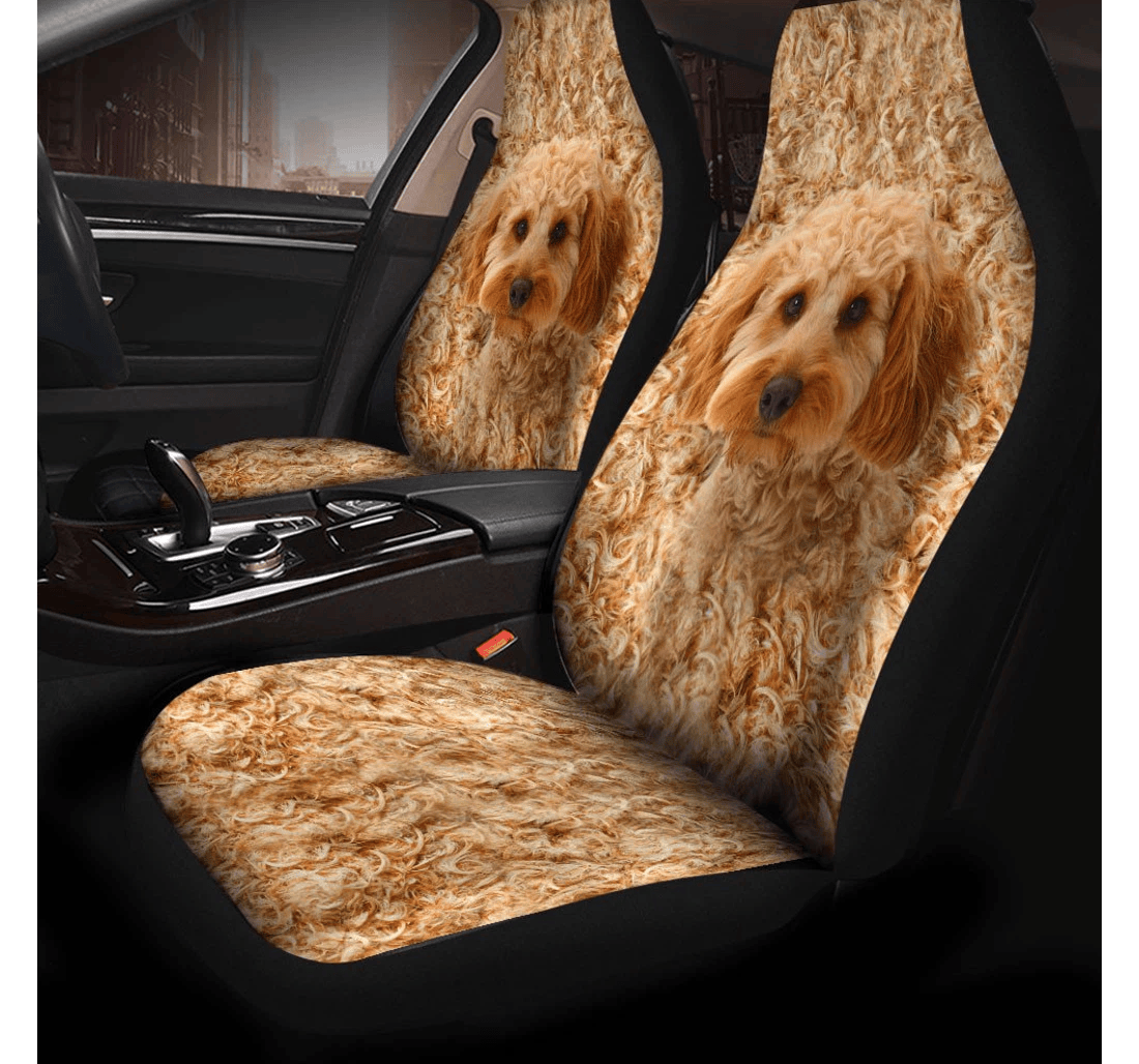 Cockapoo Dog Funny Face Universal Front Car Seat Cover