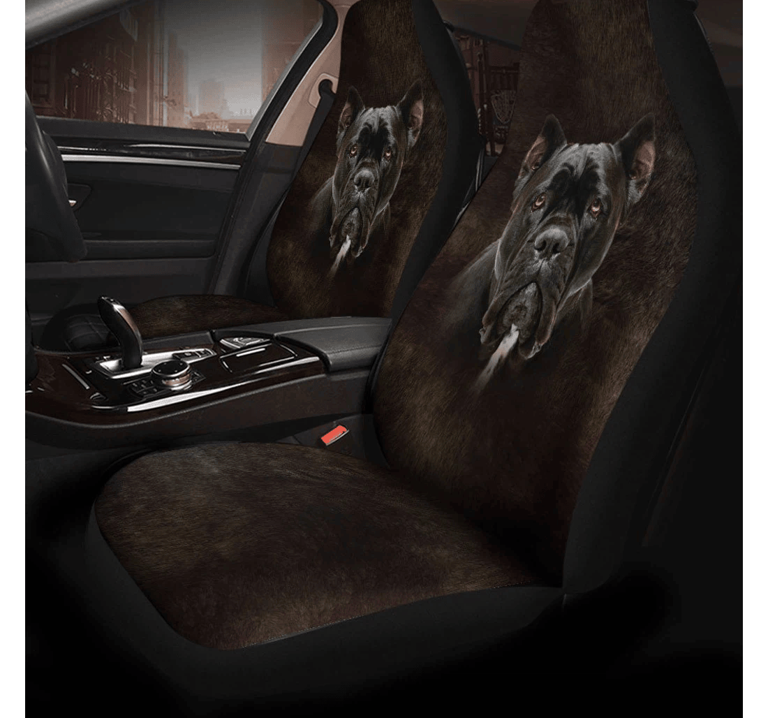 Cane Corso Dog Funny Face Universal Front Car Seat Cover