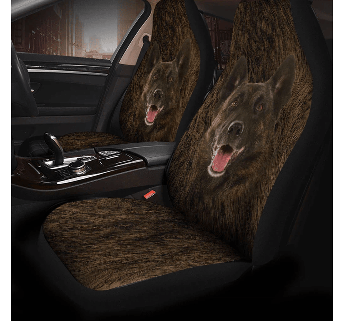 Dutch Shepherd Dog Funny Face Universal Front Car Seat Cover
