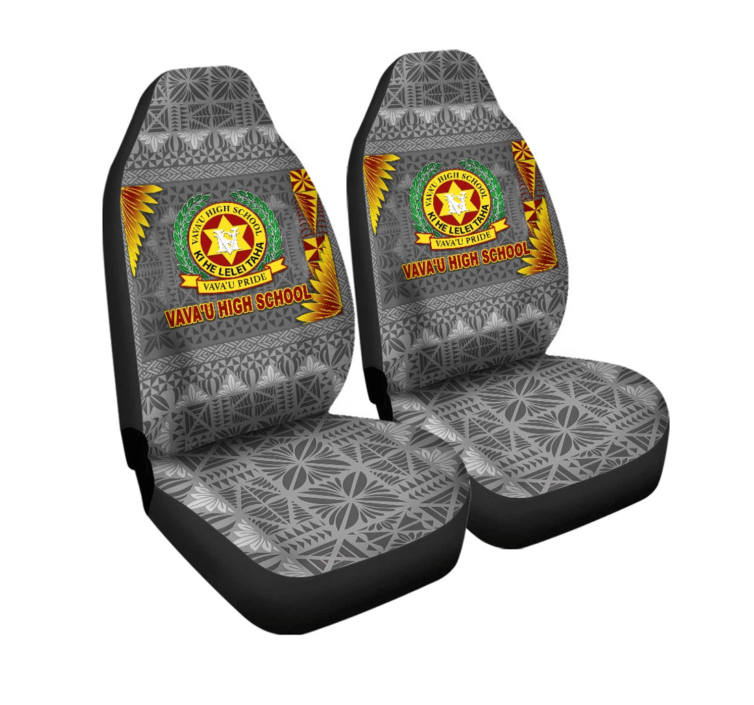 Tonga Vava'u High School Coversmplified Version Grey Universal Front Car Seat Cover