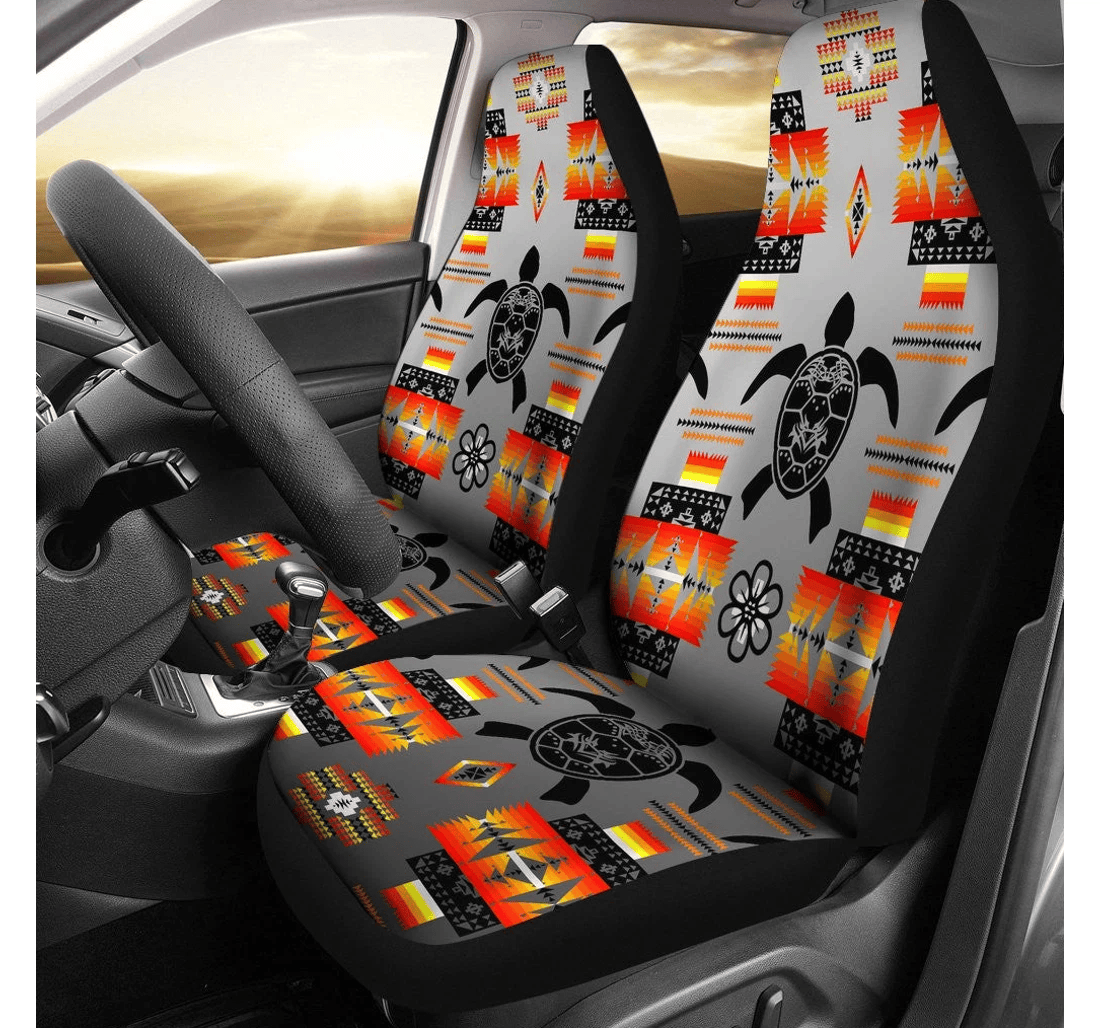 Turtle Gray Design No1 Print Universal Front Car Seat Cover