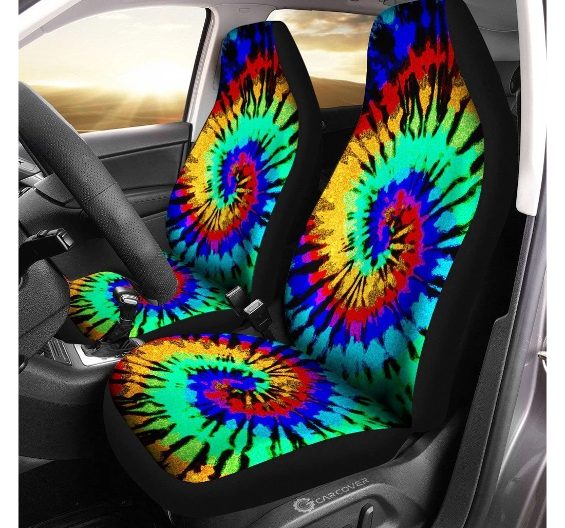 Reserve Tie Dye Custom Hippie Accessories Universal Front Car Seat Cover